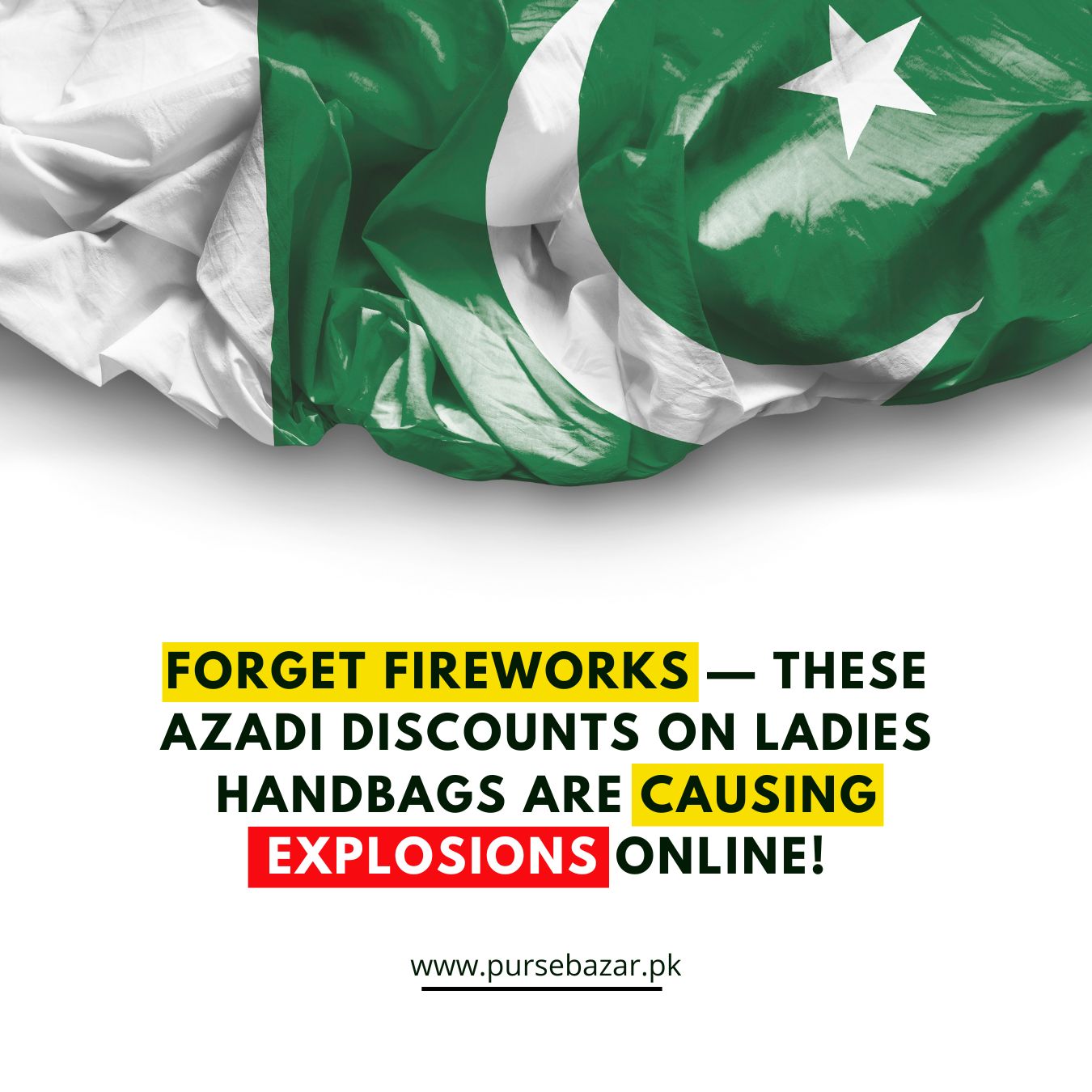 14 August Azadi Sale 2025:Flat Discounts on Ladies Handbags