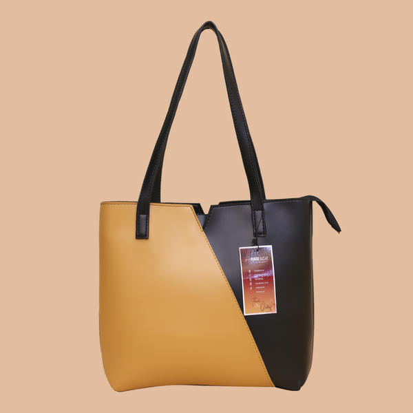 Elegant Yellow and Black Tote Bag