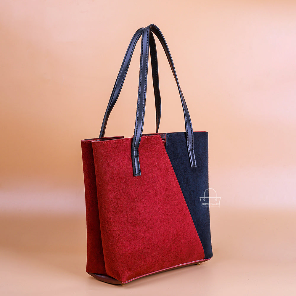 Red and Black Shoulder bag for working womens - Purse Bazar 