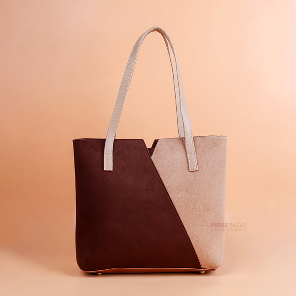Brown and skin shoulder bag for womens in Pakistan 