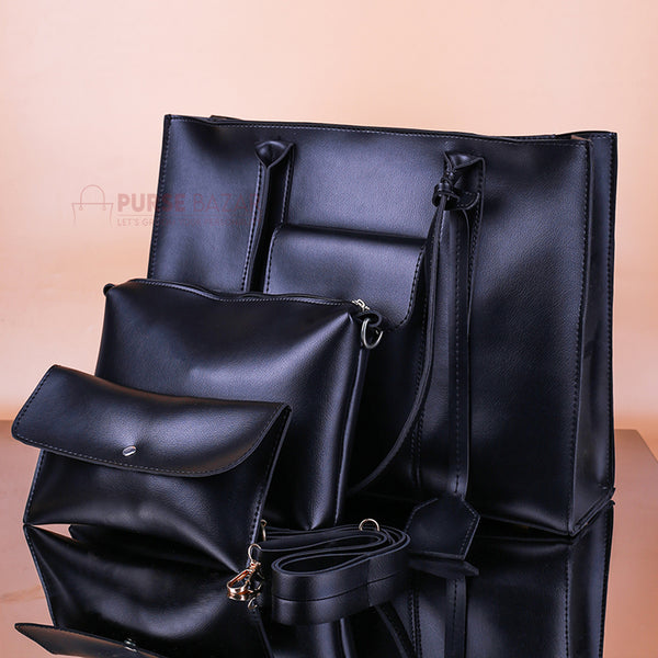 Versatile Black Tote Bag