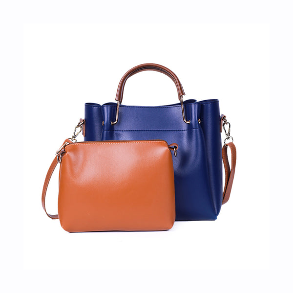 Job Joy Blue and Brown 2 Pcs Handbag