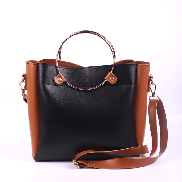 Iconic Brown and Black Handbag